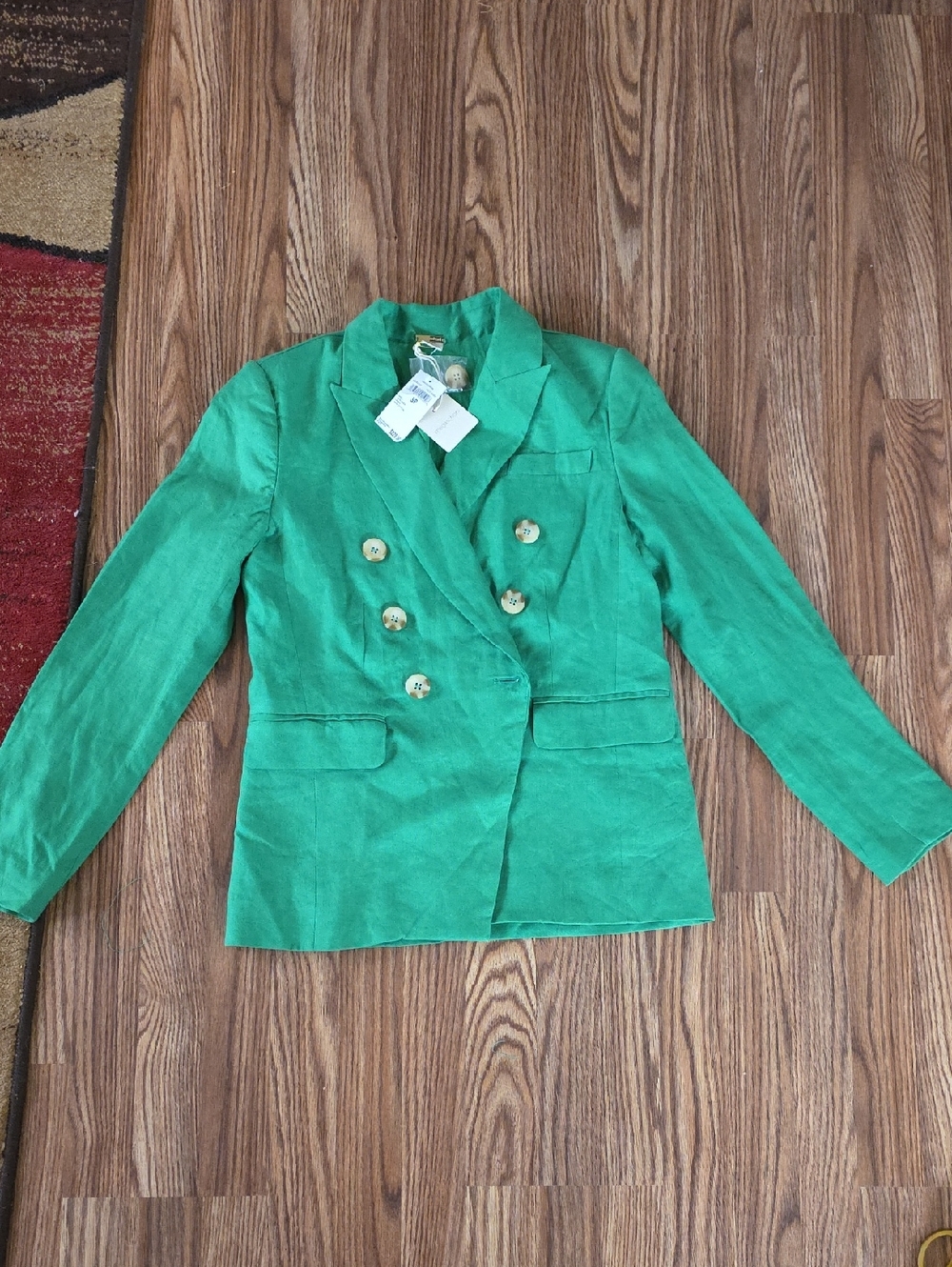 Magaschoni Emerald Green Double-Breasted Blazer